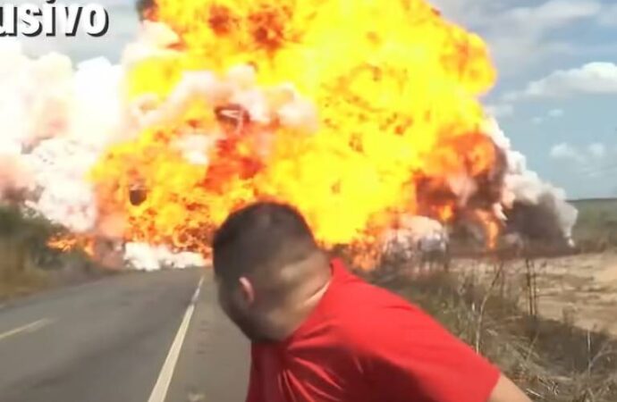 Equipe do SBT fica ferida em explosão de caminhão no Pará