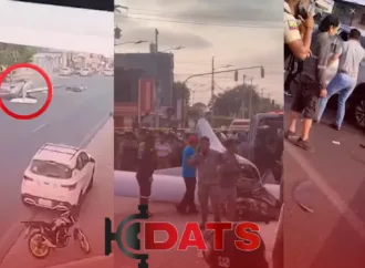 Avião militar cai em avenida movimentada, deixando dois mortos