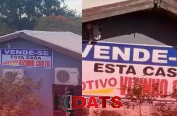Placa Polêmica Agita Bairro no Paraná: “Vende-se Esta Casa, Motivo: Vizinho Chato”