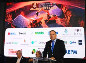 Caiado e Mabel abrem feira em Goiânia e ressaltam força da mineração em Goiás