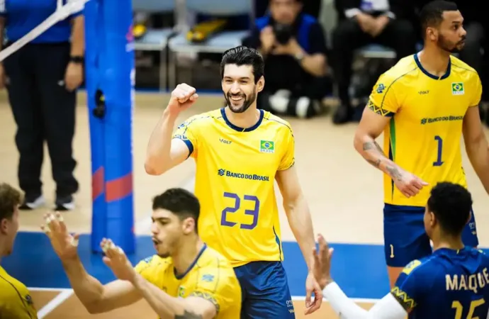Brasil derrota Argentina e segue líder na Liga das Nações Masculina
