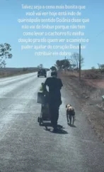 Homem vai a pé de Quirinópolis a Goiânia após ônibus negar levar cachorro